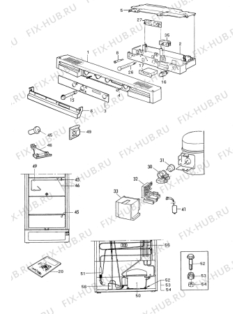 Взрыв-схема холодильника Electrolux EU2410C - Схема узла Functional parts